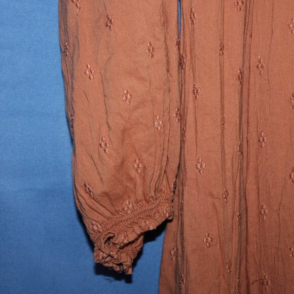 Old Navy Babydoll V-Neck Maxi Dress Brown Large - Picture 7 of 8